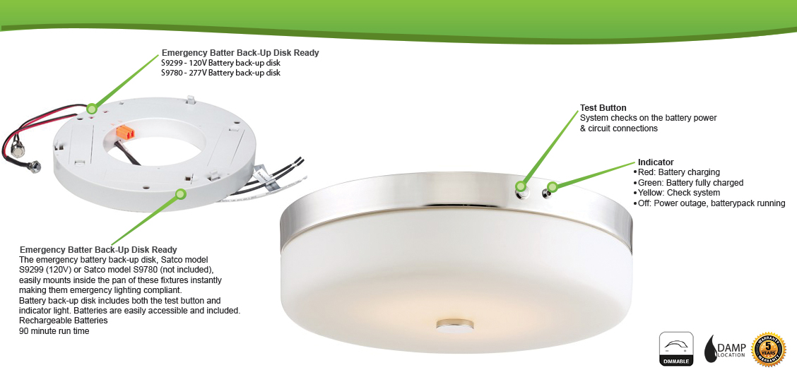 Brushed Nickel Led Ceiling Light 14 Inch These Good Looking Smart Round Flush Mount Lighting Fixtures Are Finished With A Brushed Nickel Combined 50 000 Hour Light Life Span They Re Also
