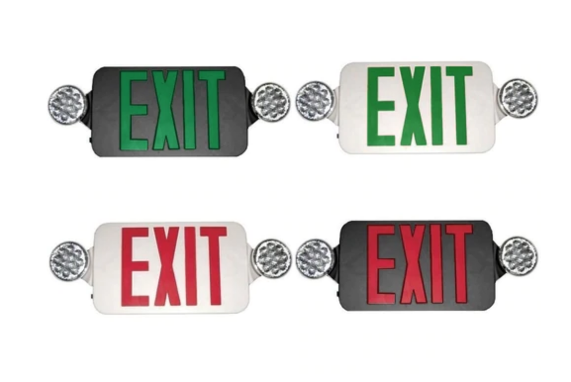 Low Profile LED Exit & Emergency Combo